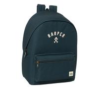Safta Zaino per laptop HARPER & NEYER 15,6" con porta USB tessuto riciclato Blu navy 31x18x44 cm