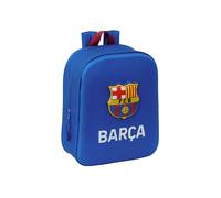 Safta - Zaino asilo F.C. Barcellona 3D - Mini adattabile al carrello, blu navy 22x10x27 cm