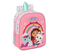 GABBY'S DOLLHOUSE - Zaino per bambini, zaino per la scuola, adattabile al carrello, ideale per l'asilo, comodo e versatile, qualità e resistenza, 22 x 10 x 27 cm