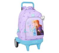 safta | Zaino grande con ruote Frozen Spirit Compact Evolution Rimovibile, Lavabile, Carrello Integrato 93 cm Altezza, Schienale e spallacci imbottiti, Portaborraccia, Zaino Bambina,