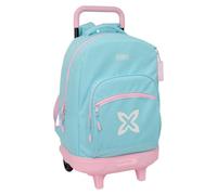Safta - Zaino grande con ruote Munich Sky Compact Evolution, rimovibile, lavabile, grande capacità, schiena e spalle imbottite, portabottiglie, base rinforzata, zaino per bambini, misure 33 x 22 x 45