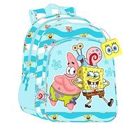 E_0002_S4306513 Spongebob Zaino Scuola Spongebob Stay positive Azzurro Bianco 32