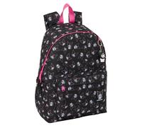 safta KUROMI - Zaino per laptop da 14,1", ideale per giovani di diverse età, comodo e versatile, qualità e resistenza, 31 x 13 x 43 cm, nero/fucsia, M, Casual