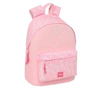 safta MIFFY FLORES - Zaino per laptop da 14,1", ideale per giovani di diverse età, comodo e versatile, qualità e resistenza, 31 x 16 x 41 cm, rosa pallido, M, Casual