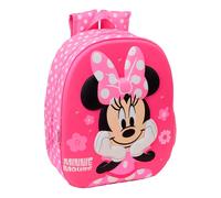 MINNIE MOUSE - Zaino scolastico, con design 3D, ideale per bambini di diverse età, comodo e versatile, qualità e resistenza, 27 x 10 x 33 cm
