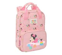 MINNIE MOUSE BABY - Zaino per bambini, adattabile con manici, tessuto riciclabile, ideale per bambini di diverse età, confortevole e versatile, qualità e resistenza, 20 x 8 x 28 cm