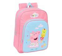 PEPPA PIG - Zaino scolastico per bambini, con motivo animato, adatto a carrozzina, ideale per scuola e ragazzi, comodo e versatile, qualità e resistenza 26 x 11 x 34 cm