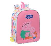 PEPPA PIG BABY PIG - Zaino per bambini, zaino per bambini, zaino per la scuola, adattabile al carrello, ideale per l'asilo, comodo e versatile, qualità e resistenza, 22 x 10 x 27 cm