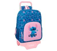 Safta - Zaino per la scuola con ruote Stitch Lilo, trolley 905 rimovibile da 85 cm, sistema di fissaggio, schienale e spallacci ergonomici imbottiti, portabottiglie e tasca frontale, misure 33 x 14 x