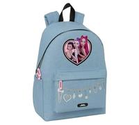 Safta Zaino per la scuola per computer portatile da 14,1" K-Pop Demon Hunters Huntr/X, scomparto imbottito, schiena e spalle ergonomiche, tasca portabottiglie e frontale con cerniera, dimensioni 31 x