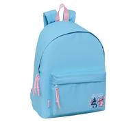 Safta - Zaino per la scuola Stitch Happy, ergonomico e imbottito, tasca frontale con cerniera, doppia maniglia nello scomparto principale, maniglia superiore, ritorno a scuola per bambini, misure 33 x