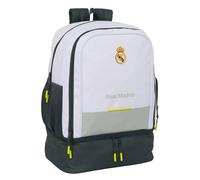 safta Real Madrid Attrezzature 25/26 - Zaino da allenamento, per uso quotidiano, ideale per bambini di diverse età, comodo e versatile, qualità e resistenza, 35 x 24 x 50 cm, bianco, M, Casual