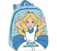 Safta - Zaino scolastico 3D Disney Alice nel Paese delle Meraviglie, frontale termoformato in rilievo, spallacci imbottiti, tasca portabottiglie, carta d'identità, misure 27 x 10 x 33 cm