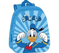 safta | Zaino scolastico 3D Disney Donald, Frontale TermoconFormado in Rilievo, Per bambini per Ritorno a Scuola, Spallacci Imbottiti, Tasca Portaborraccia, Tarjeta Identificación,