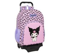 safta | Zaino Scolastico con Ruote Kuromi Compact Evolution Rimovibile, Carrello 905 85 cm, Schienale e spallacci ergonomici imbottiti, Portaborraccia, Cerniera Doppio Cursore, Dimensioni 33x14x42 cm