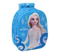 Safta - Zaino scolastico Disney Frozen 3D con LED, frontale termoformato in rilievo, spallacci imbottiti e maniglia superiore, tasca laterale portabottiglie, per il ritorno a scuola dei bambini