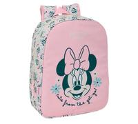 safta | Zaino scolastico Disney Minnie Mouse Minty Adattabile al carrello, Frontale Intercambiabile 2 Designs con Patta Magnetica, Spallacci ergonomici imbottiti, Tasca Portaborraccia,