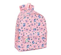 safta | Zaino scolastico Disney Stitch Beach, Ergonomica e Imbottita, Tasca Frontale con Cerniera, Doppio Cursore in Cerniera Principale, Maniglia Superiore, Ritorno a Scuola Per bambini,
