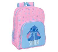 safta | Zaino scolastico Disney Stitch Bright Adattabile al carrello (Senza Carrello), Per bambini, Spallacci ergonomici e imbottiti, Tasca Frontale Grande e Laterale Portaborraccia,