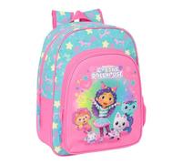 safta | Zaino scolastico Gabby’s Dollhouse Confetti Adattabile al carrello (Senza Carrello), Per bambini, Spallacci ergonomici e imbottiti, Zaino Bambina, Dimensioni 26x11x34 cm