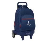 safta | Zaino scolastico Grande con Ruote Il Pulpo Compact Evolution Rimovibile, 93 cm Altezza, Lavabile, Grande Capacità, Schienale e spallacci imbottiti, Portaborraccia, Dimensioni 33x22x45 cm