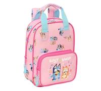 safta | Zaino scolastico Per bambini Bluey Dance con Maniglie, Tasca Frontale con Cerniera, Spallacci Imbottiti e Ergonomici, Tarjeta di Identificación, Maniglia Superiore Forrada, Rosa,
