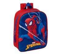 safta | Zaino scolastico Scuola Materna 3D Marvel Spider-Man, Per bambini, Scomparto Principale con Cerniera, Maniglia Superiore, Cursori grandi, Design Rosso e Blu, Ritorno a Scuola,