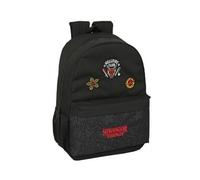 Stranger Things Zaino Nero Zip Hellfire Club Eleven Borsa Scuola Ufficiale 46 cm