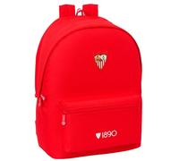SEVILLA FC - Zaino per laptop da 15,6" e USB, ideale per giovani di diverse età, tessuto riciclato, comodo e versatile, qualità e resistenza, 31 x 18 x 44 cm