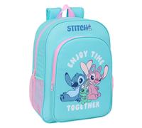 Stitch - Zaino scolastico per bambini, adattabile a carrello, ideale per scuola e ragazzi, comodo e versatile, qualità e resistenza 33 x 14 x 42 cm