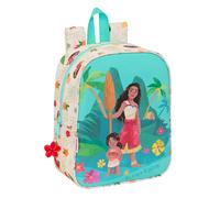 Safta Vaiana - Zaino per bambini, zaino per bambini, zaino per scuola, adattabile al carrello, ideale per asilo, comodo e versatile, qualità e resistenza, 22 x 10 x 27 cm, colore: Beige/Blu,