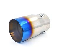 SAFWEL Scarico Auto Terminale di Scarico Ingresso 87mm Uscita 100mm Lunghezza 16.5mm Terminale Blu Universale Terminale Scarico per Auto in Acciaio Inossidabile Punta Terminale Coda del Tubo