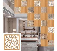 SAFWELAU Pannelli Divisorio Fai Da Te Divisori Da Appendere con Kit Completo, Spessore 5 mm Divisioni di plastica di legno impermeabili, Schermo decorativo semi-privacy, 2 stili (Color : Natural b,