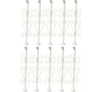 SAFWELAU Parapetto Ringhiera in Acciaio Inossidabile Parapetto Bianco per ringhiera con Staffa Regolabile e Base Piatta, Ringhiera per Scale a Pavimento per balconi, portici Interni(10 Packs)