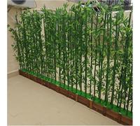 SAFWELAU Schermo in plastica Separé Da Esterno Simulazione di piante verdi, Alberi finti autoportanti con vaso di legno, 200 cm 180 cm 150 cm 100 cm di altezza Parete divisoria per interni ed esterni,