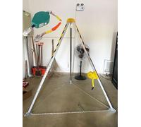 SAFWELAU Treppiedi Kit di treppiede Spaziale confinato, Vincitore 1200LBS/1800LBS/2600LBS, Soccorso estinguibile Portatile antincendio(2600LBS Winch+Safe Belt)