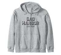 Sag Harbor New York - Blocco di Sag Harbor NY Felpa con Cappuccio