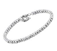 SAGA GIOIELLI® BRACCIALE SFERE ARGENTATE ACCIAIO 4 MM