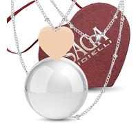 SAGA GIOIELLI® COLLANA CHIAMA ANGELI CIUCCIO BOLA CUORE ROSE'