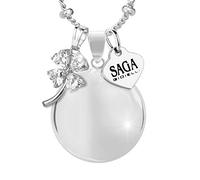 SAGA GIOIELLI® COLLANA CHIAMA ANGELI GRAVIDANZA BOLA MESSICANA CHARM QUADRIFOGLIO PORTAFORTUNA…