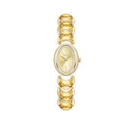 SAGA Luna Orologio da donna con cinturino a forma di luna e cristalli del Danubio, elegante orologio con movimento svizzero, cinturino regolabile e resistente all'acqua, Oro, moderno