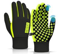 SAGA SPORTS Guanti impermeabili per tutte le stagioni, si illuminano al buio, termici, compatibili con touchscreen, guanti da ciclismo per ragazzi dai 4 ai 16 anni