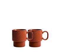 Sagaform Coffee & More 5018373 - Set di 2 tazze da caffè, in terracotta, 300 ml, 9 cm
