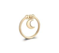S'Agapõ Anello Donna In Acciaio Con Simbolo Luna | Collezione Feelings - SFE37