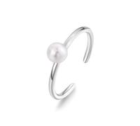 S'Agapõ Anello Donna, Anello Regolabile in Acciaio e Perle | Collezione Wisdom - SWI31