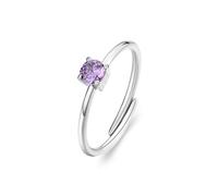 S'Agapõ Anello Donna, Anello Regolabile in Acciaio e Zirconi | Collezione Dazzly - SDZ33