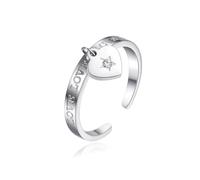S'Agapõ Anello Donna In Acciaio Con Simbolo Cuore | Collezione Click - SCK148