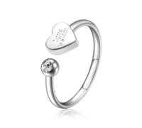 S'Agapõ Anello Donna In Acciaio Con Simbolo Cuore | Collezione Click - SCK88
