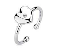 S'Agapõ Anello Donna in Acciaio e Cristalli con Simbolo Cuore | Collezione Days - SDY17