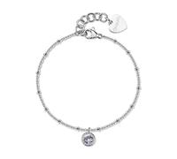 S'AGAPO AURORA BRACCIALE ACCIAIO DA DONNA CON PUNTO LUCE E CRISTALL SAR62 (3701)
